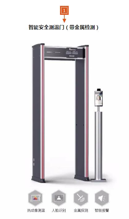 智能測溫安檢門（帶金屬檢測）