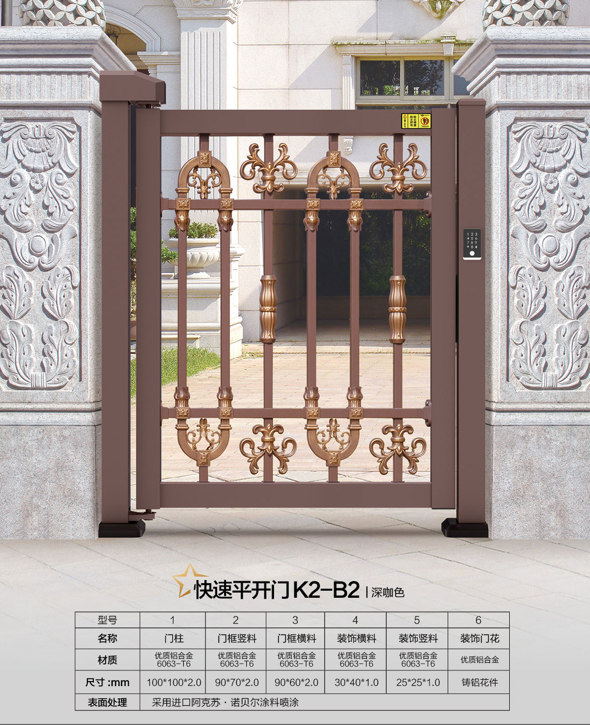 快速平開門K2-B2