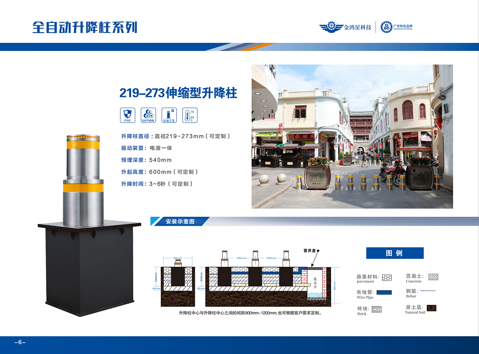 219-273伸縮型升降柱