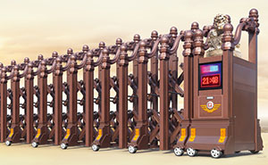 龍韻393A（古銅金）鋁合金伸縮門