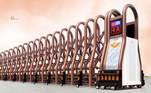 鋁合金伸縮門 - 雅系881A（古銅金）鋁合金伸縮門