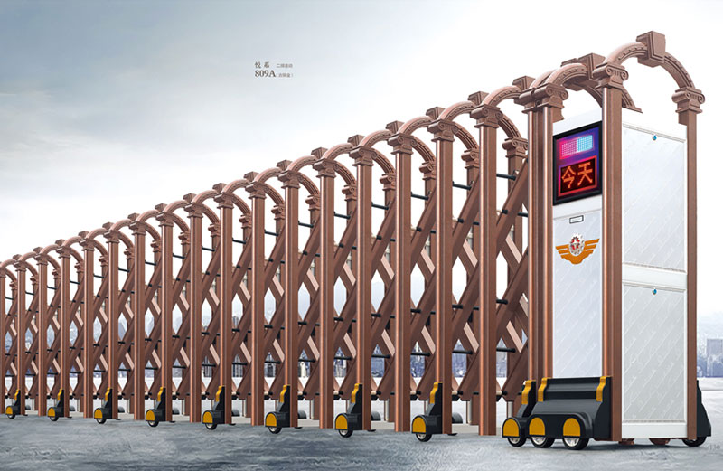 悅系二排連動809A(古銅金)鋁合金伸縮門