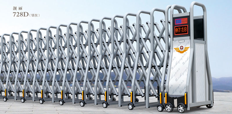 靚麗728D（銀灰）鋁合金伸縮門(mén)