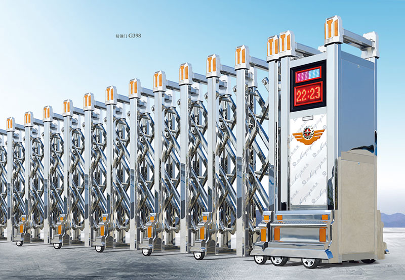 精鋼門(mén)G398B不銹鋼伸縮門(mén)