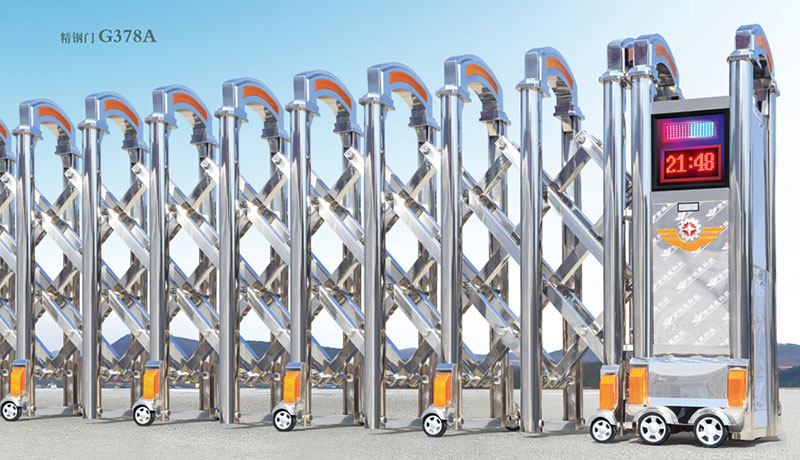 精鋼門(mén)G378A不銹鋼伸縮門(mén)