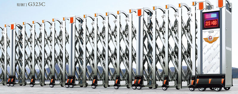 精鋼門G323C不銹鋼伸縮門