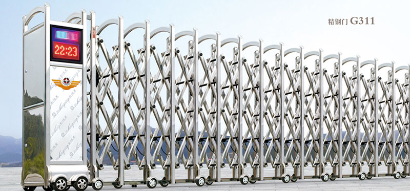 精鋼門(mén)G311不銹鋼伸縮門(mén)