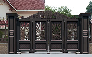 電動折疊門 - 智能懸折門938-FA3（深咖）