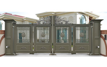 電動折疊門 - 智能懸折門938-B7（深咖）