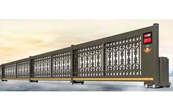 電動(dòng)平移門 - 智能伸縮平移門909A(深咖）