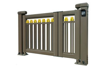 廣告小門 - 人行通道快速平開門【150柱】K2-A4（深咖）