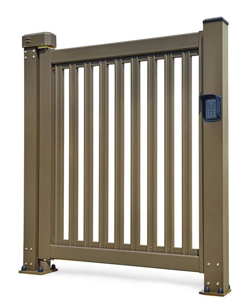 人行通道快速平開門【100柱】K2-B1（深咖）