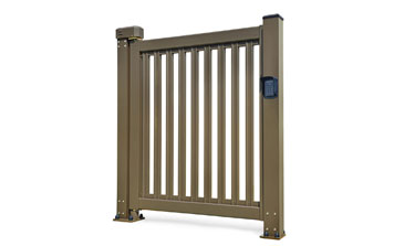 廣告小門 - 人行通道快速平開門【100柱】K2-B1（深咖）