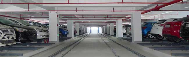 上海汽車集團(tuán)整車倉儲(chǔ)立體車庫案例 - 中出網(wǎng)-智能出入口與停車充電門戶