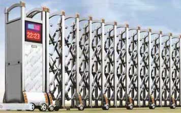 不銹鋼伸縮門 - 精鋼電動(dòng)門YKT-G318