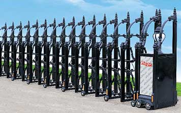 歐式鑄鋁門1號電動伸縮門