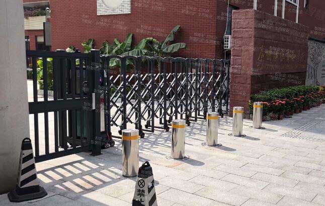 廣州廣雅學校升降柱案例 - 中出網(wǎng)-智能出入口與停車充電門戶