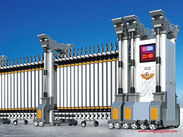 鋁合金電動(dòng)伸縮門歐式銀色LD-18