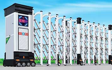 鋁合金伸縮門 - 鋁合金電動伸縮門銀色LD-182