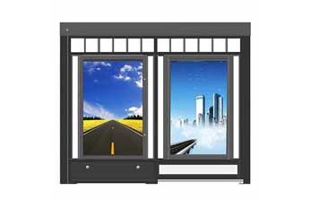 廣告小門 - 人行通道有軌平移廣告門