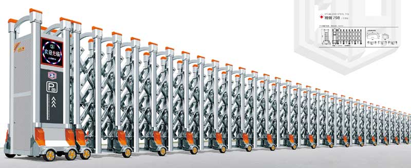 不銹鋼伸縮門-精鋼798