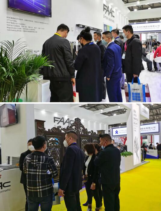 工作人員與觀展者詳細講解產(chǎn)品，交流行業(yè)信息