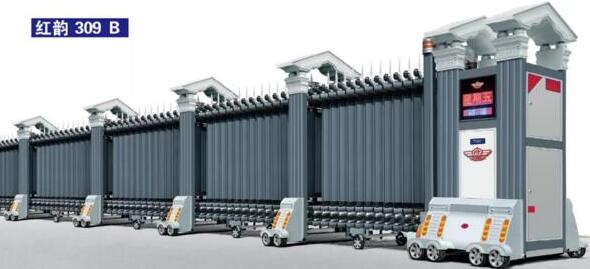 熱烈祝賀（湖北山鷹華中紙業(yè)有限公司）選用金長紅品牌電動伸縮門紅韻309系列共計144.6米！