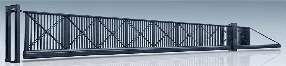 祝賀南北德信電動(dòng)平移門安裝在西樵山旅游景區(qū)大門口