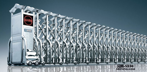 南北德信閃亮-S330不銹鋼伸縮門(mén)