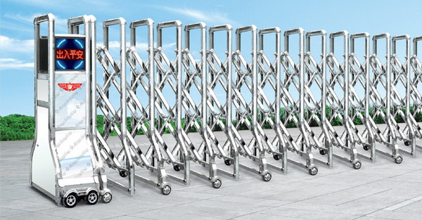 雷盾門(mén)（不銹鋼精拋）伸縮門(mén)