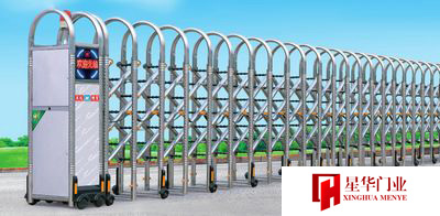 鉆石網(wǎng)花119不銹鋼電動伸縮門