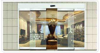 HY-A2純玻璃雙開式緊急速推自動門