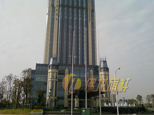 南昌格蘭云天國(guó)際酒店旗桿案例 - 中出網(wǎng)-智能出入口與停車(chē)充電門(mén)戶