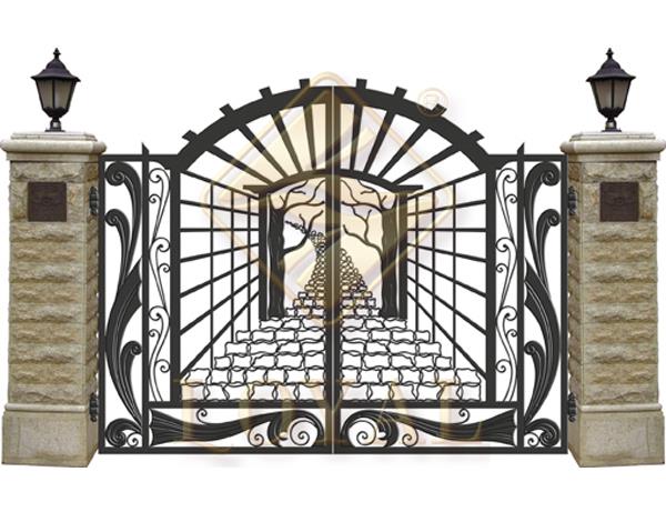 浪漫鐵藝庭院大門