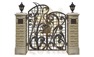 鐵藝大門 - 復古庭院門