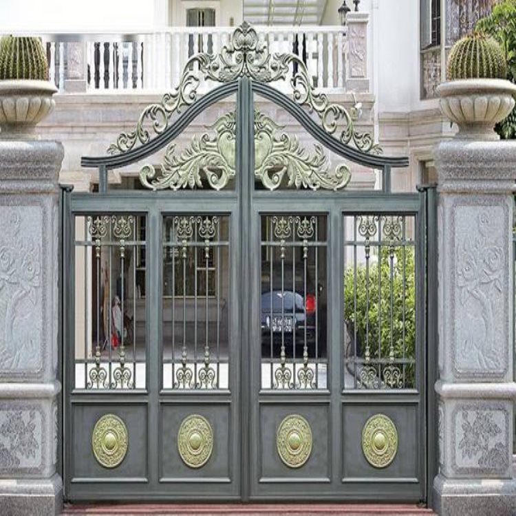 信陽市浉河區(qū)圍墻鋅鋼護欄 庭院大門新款設計