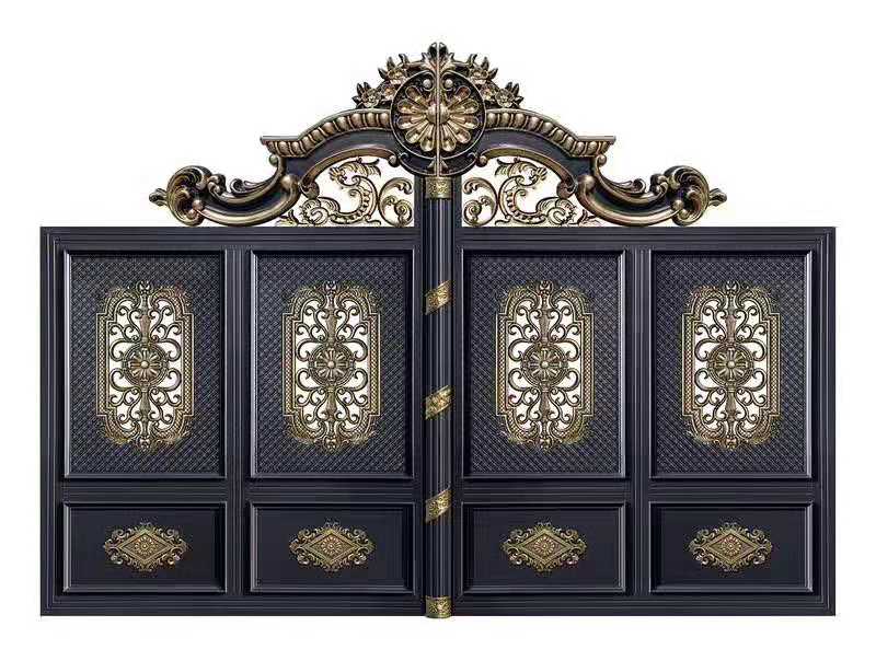 信陽市浉河區(qū)圍墻鋅鋼護欄 庭院大門新款設(shè)計