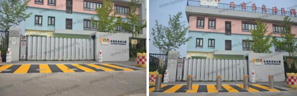 樂(lè)點(diǎn)幼兒園項(xiàng)目升降柱下降和上升狀態(tài)