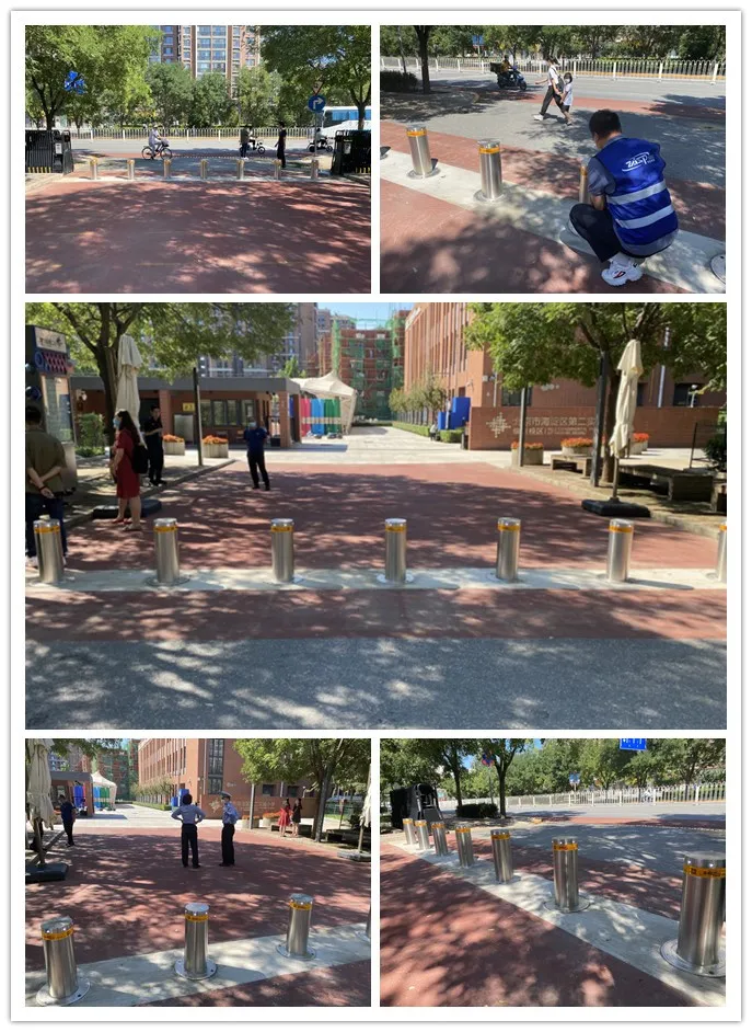 卓奧世鵬海淀第二實驗小學(xué)升降柱項目成功交付