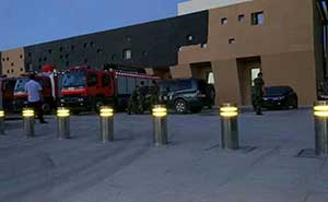 敦煌消防支隊升降柱案例 - 中出網(wǎng)-智能出入口與停車充電門戶