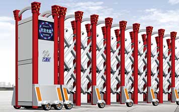 鋁合金伸縮門 - 中國館（網(wǎng)花）QG-L1600鋁合金伸縮門