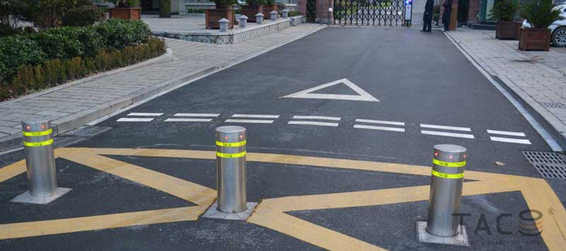 杭州南屏服務中心升降柱案例 - 中出網(wǎng)-智能出入口與停車充電門戶