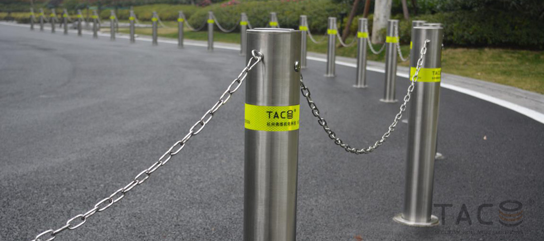 杭州昆侖置業(yè)升降柱案例 - 中出網(wǎng)-智能出入口與停車充電門戶