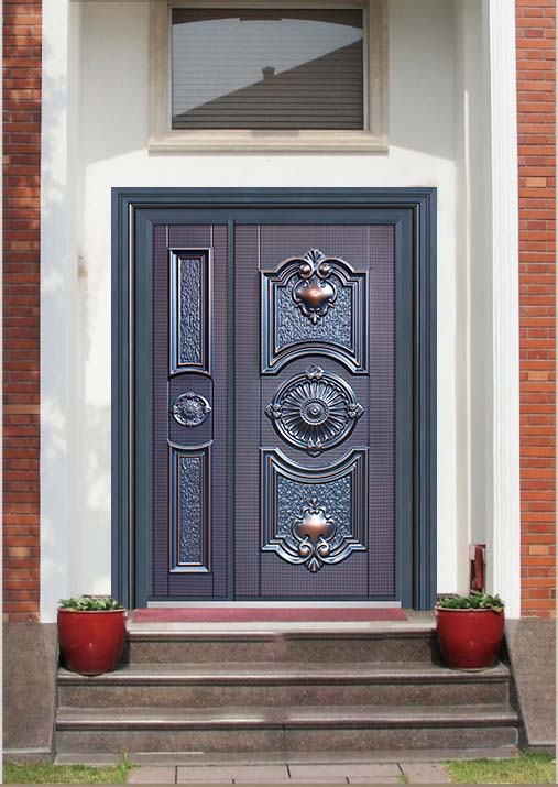 定制防爆鑄鋁門(mén)家用子母別墅防盜大門(mén)進(jìn)戶門(mén)