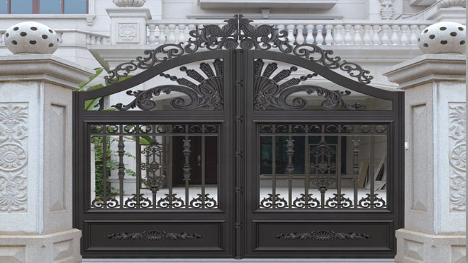 萬科蘭喬圣菲別墅大門案例 - 中出網(wǎng)-智能出入口與停車充電門戶