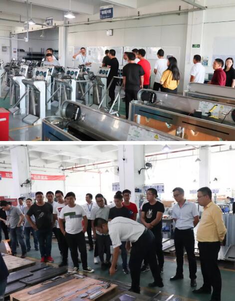 王總帶領(lǐng)代理商一行參觀了企業(yè)生產(chǎn)車間