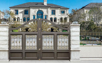 庭院別墅大門 - 楓情-18333A（名流深咖+藝術(shù)金黃）