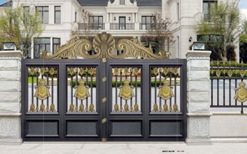 庭院別墅大門(mén) - 皇家-HJ-18130（深紫藍(lán)+藝術(shù)金黃）