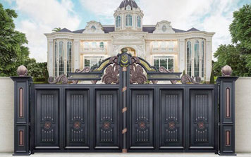 庭院別墅大門 - 皇冠-HG-17106（睿智藍(lán)+紅銅+局部99金）