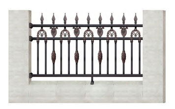 WL-19103護欄（名流銀咖+藝術(shù)淺紅）